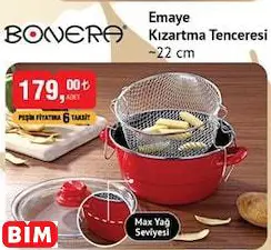 BONERA EMAYE KIZARTMA TENCERESİ ~22 CM BONERA EMAYE KIZARTMA TENCERESİ ~22 CM